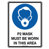 Aero Healthcare Poly P2 Mask Sign 30 x 22.5cm